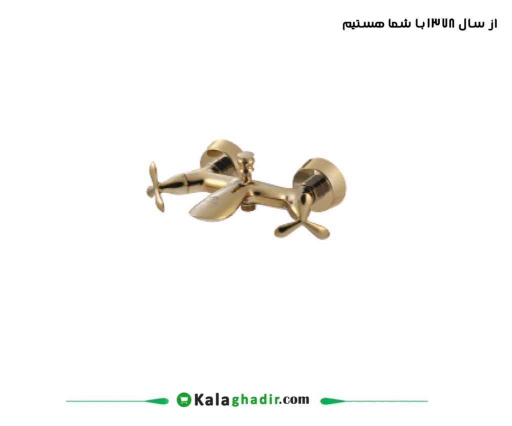 شیر حمام آنتیک درخشان گلد