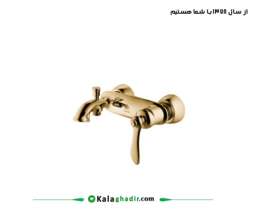 شیر حمام لوتوس درخشان کروم گلد