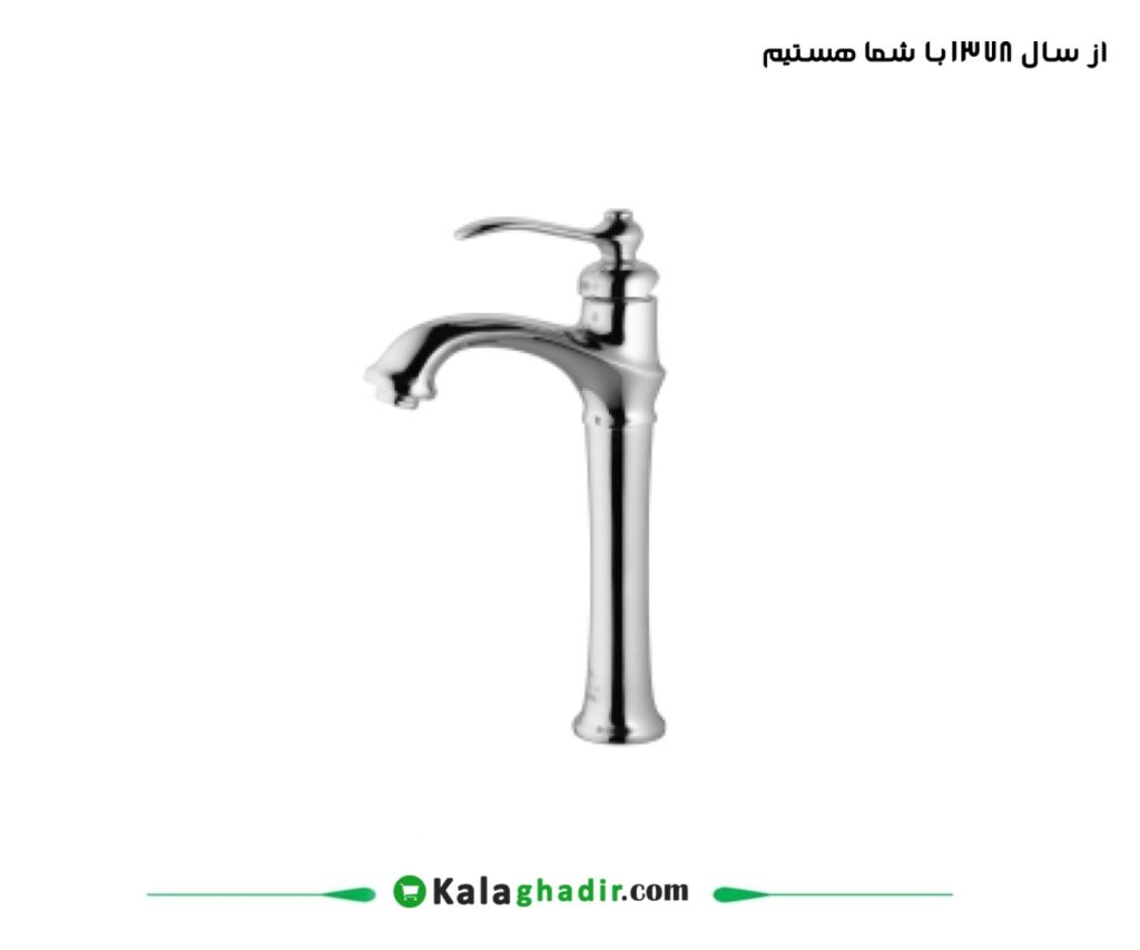 شیر روشویی بلند لوتوس درخشان کروم