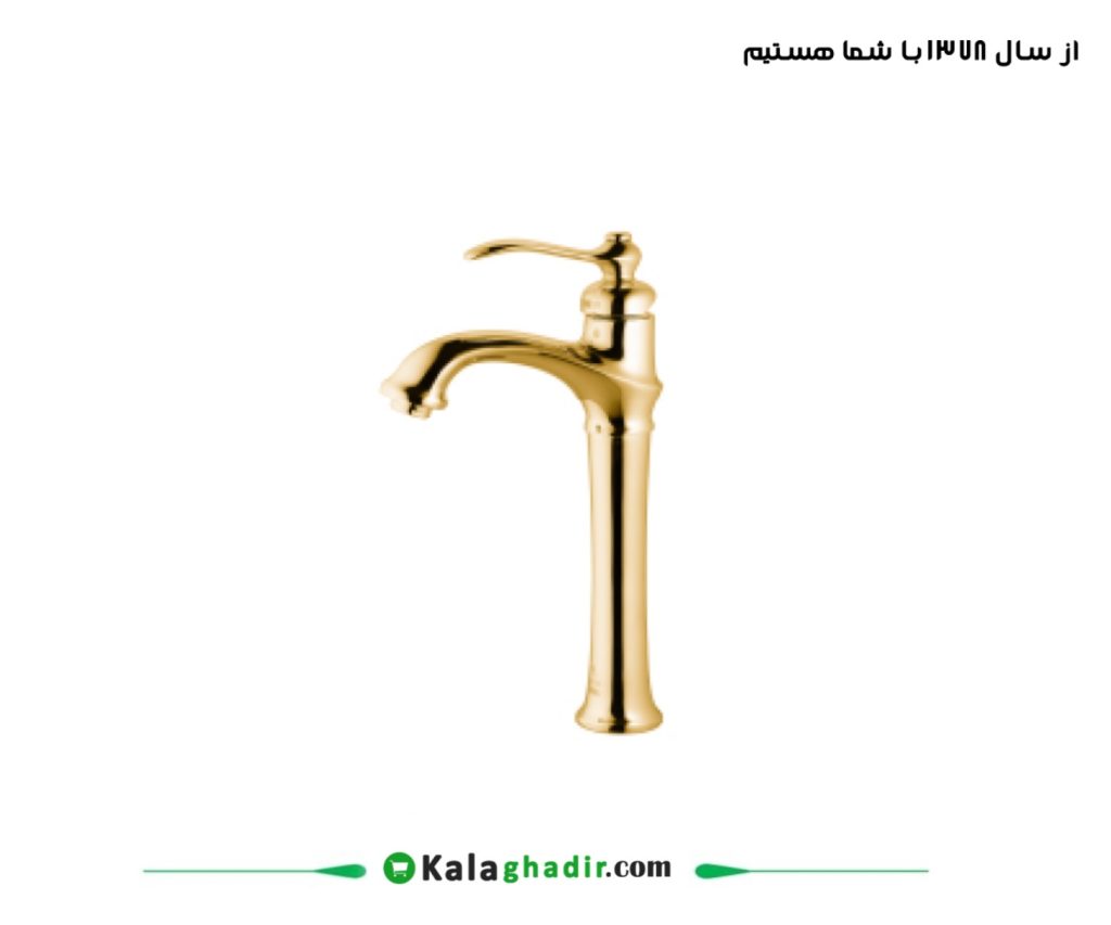 شیر روشویی بلند لوتوس درخشان کروم گلد