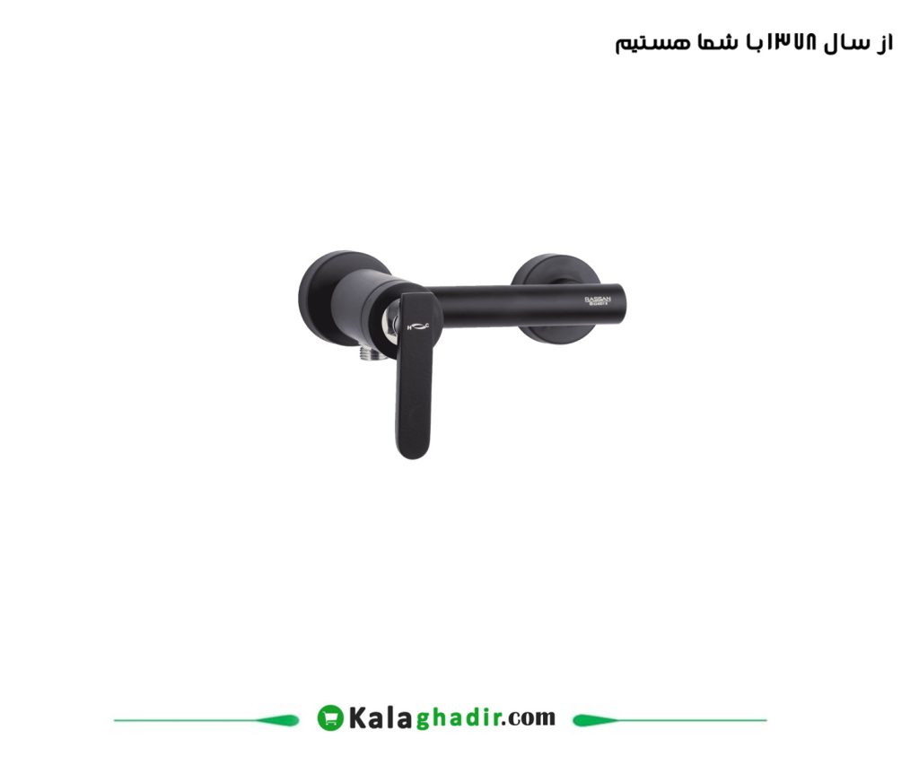شیر توالت راسان مدل فلورا مشکی