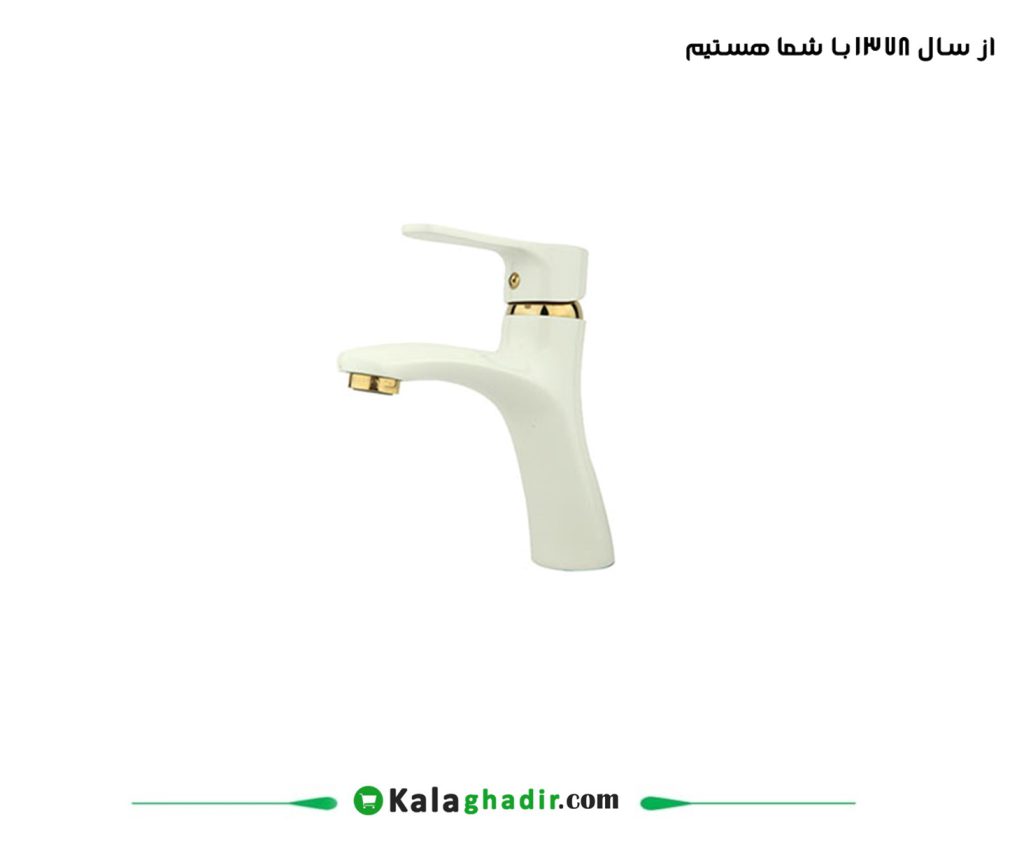 شیر روشویی راسان مدل صدف شیری طلایی