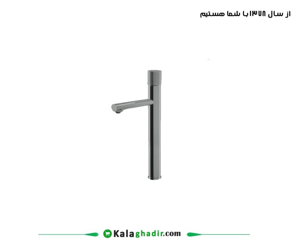 شیر روشویی پایه بلند رناتا پلاس کروم مات راسان