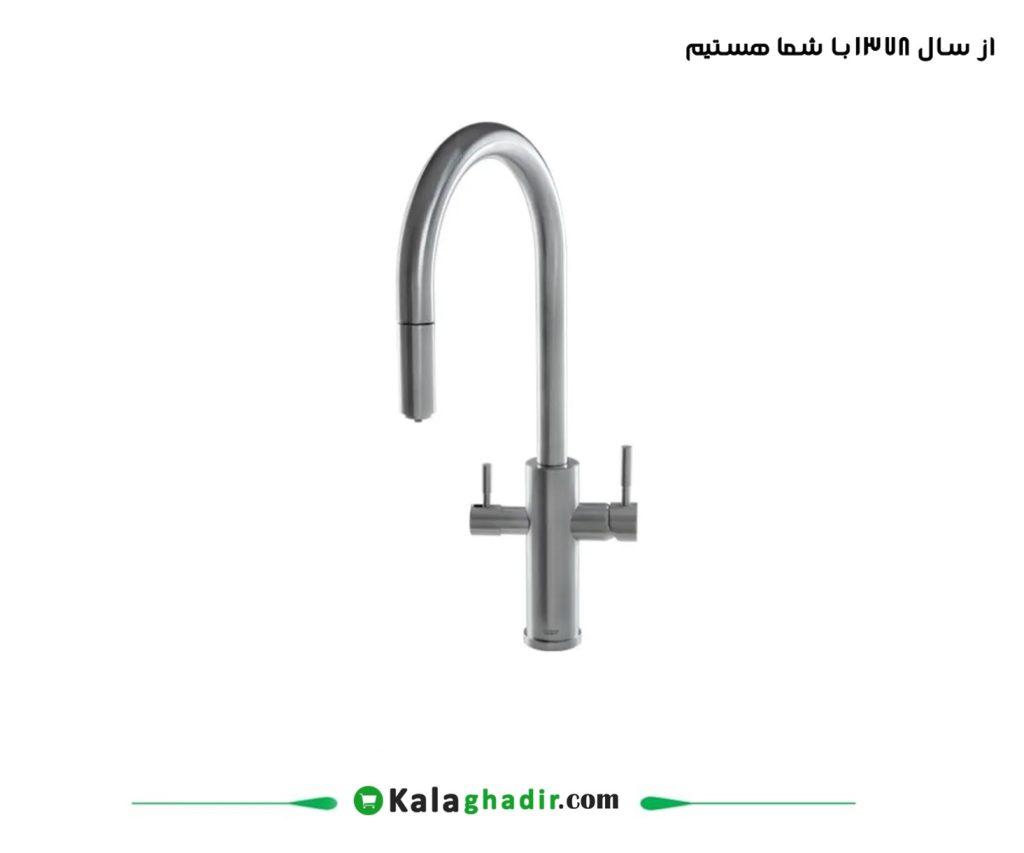 شیر ظرفشویی دوکاره شلنگدار هلگا مات راسان