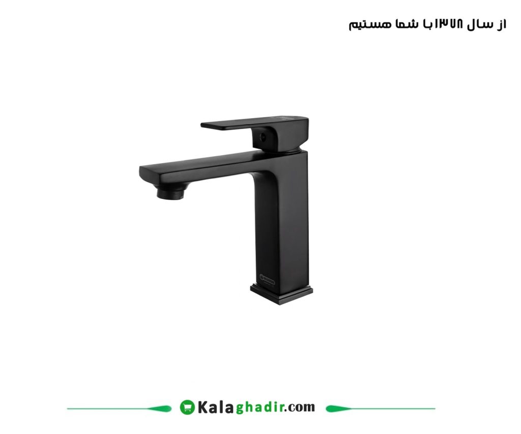 شیر روشویی سوپرفلت مشکی درخشان