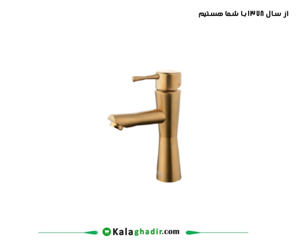 شیر روشویی فلاور درخشان گلد مات